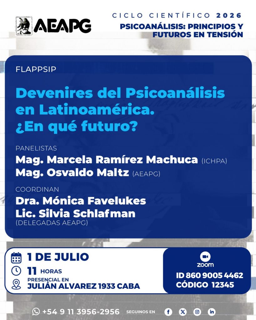 Cartaz do encontro Devenires del Psicoanálisis en Latinoamérica